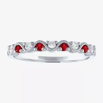 Modern Bride Gemstone Wedding Band With Emerald In Metallic