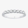 Modern Bride (g,si1-si2) Womens 2mm 1/2 Ct. T.w. Lab Grown White Diamond Sterling Silver Wedding Band In White