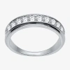 Modern Bride (h-i / I1) 1 Ct. T.w. Lab Grown White Diamond 10k Gold Wedding Band In Silver