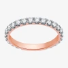 Modern Bride (h-i / I1) Womens 1 Ct. T.w. Lab Grown White Diamond 10k White Gold Eternity Wedding Band In Gold