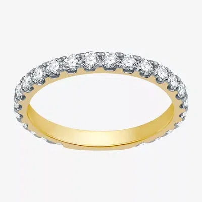 Modern Bride (h-i / I1) Womens 1 Ct. T.w. Lab Grown White Diamond 10k White Gold Eternity Wedding Band