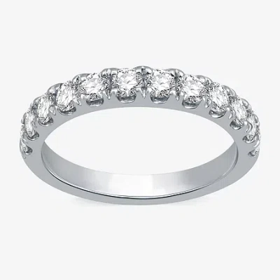 Modern Bride (h-i / I1) Womens 1 Ct. T.w. Lab Grown White Diamond 10k White Gold Wedding Band