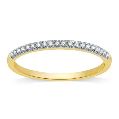 Modern Bride (h-i / I1) Womens 1/10 Ct. T.w. Lab Grown White Diamond 10k Gold Wedding Band