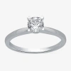 Modern Bride (h-i / I1) Womens 1/2 Ct. Lab Grown White Diamond 10k White Gold Round Solitaire Engagement Ring In White