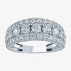 Modern Bride (h-i / I1) Womens 2 Ct. T.w. Lab Grown White Diamond 10k White Gold Anniversary Band In White
