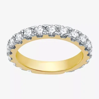 Modern Bride (h-i / I1) Womens 2 Ct. T.w. Lab Grown White Diamond 10k White Gold Eternity Wedding Band