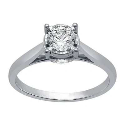Modern Bride (h-i / I1) Womens 3/4 Ct. T.w. Lab Grown White Diamond 10k White Gold Engagement Ring