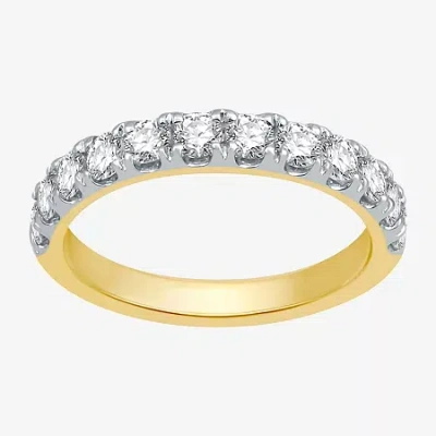 Modern Bride (h-i / I1) Womens 3mm 1 Ct. T.w. Lab Grown White Diamond 10k Gold Wedding Band