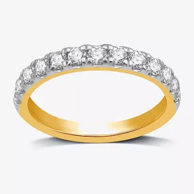 Modern Bride (h-i / I1) Womens 3mm 3/4 Ct. T.w. Lab Grown White Diamond 14k Gold Wedding Band