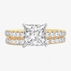 Modern Bride (h-i / Si1-si2) Signature By  Princess Cut Womens 3 Ct. T.w. Lab Grown White Diamond 14k In Yellow