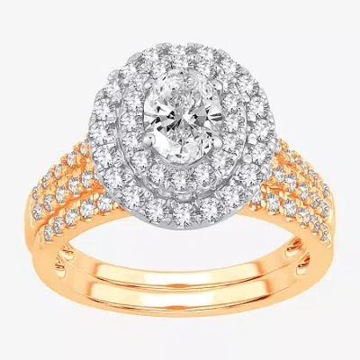 Modern Bride (h-i / Si1-si2) Signature By  Womens 1 1/2 Ct. T.w. Lab Grown White Diamond 10k Or 14k G