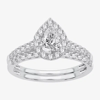 Modern Bride (h-i / Si1-si2) Signature By  Womens 1 Ct. T.w. Lab Grown White Diamond 10k Or 14k Gold  In Silver