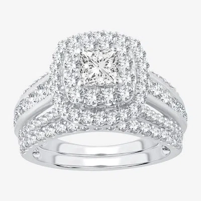 Modern Bride (h-i / Si1-si2) Signature By  Womens 2 Ct. T.w. Lab Grown White Diamond 10k Or 14k Gold