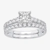 Modern Bride (h-i / Si1-si2) Signature By  Womens 2 Ct.tw Lab Grown White Diamond In 14k Gold Side St In White