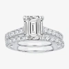 Modern Bride (h-i / Si1-si2) Signature By  Womens 3 Ct. T.w. Lab Grown White Diamond In 14k Gold Emer In White