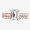 Modern Bride (h-i / Si1-si2) Signature By  Womens 3 Ct. T.w. Lab Grown White Diamond In 14k Gold Emer In Pink