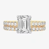 Modern Bride (h-i / Si1-si2) Signature By  Womens 3 Ct. T.w. Lab Grown White Diamond In 14k Gold Emer In Yellow
