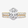 Modern Bride (h-i / Si1-si2) Signature By  Womens 3 Ct. T.w. Lab Grown White Diamond In 14k Gold Oval In Yellow