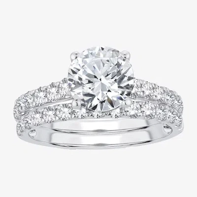 Modern Bride (h-i / Si1-si2) Signature By  Womens 3 Ct. T.w. Lab Grown White Diamond In 14k Gold Roun