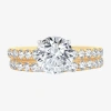 Modern Bride (h-i / Si1-si2) Signature By  Womens 3 Ct. T.w. Lab Grown White Diamond In 14k Gold Roun In Yellow