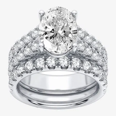 Modern Bride (h-i / Si1-si2) Signature By  Womens 5 Ct. T.w. Lab Grown White Diamond In 14k Gold Oval