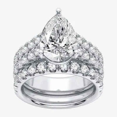 Modern Bride (h-i / Si1-si2) Signature By  Womens 5 Ct. T.w. Lab Grown White Diamond In 14k Gold Pear