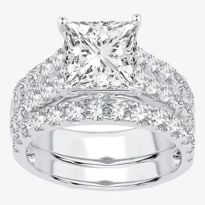 Modern Bride (h-i / Si1-si2) Signature By  Womens 5 Ct. T.w. Lab Grown White Diamond In 14k Gold Prin