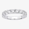 Modern Bride (h-i / Si1-si2) Womens 1 1/2 Ct. T.w. Lab Grown White Diamond 14k White Gold Wedding Band In Gray