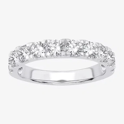 Modern Bride (h-i / Si1-si2) Womens 1 1/2 Ct. T.w. Lab Grown White Diamond 14k White Gold Wedding Band