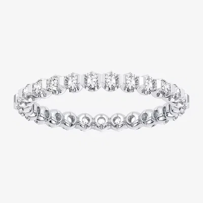 Modern Bride (h-i / Si1-si2) Womens 1 Ct. T.w. Lab Grown White Diamond 10k White Gold Eternity Wedding Band In Metallic