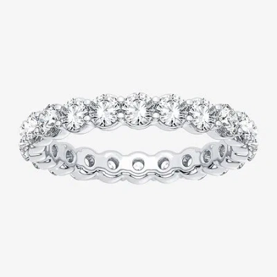 Modern Bride (h-i / Si1-si2) Womens 2.5mm 2 Ct. T.w. Lab Grown White Diamond 10k White Gold Eternity Wedding Band