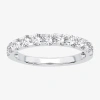 Modern Bride (h-i / Si1-si2) Womens 2mm 1 Ct. T.w. Lab Grown White Diamond 10k White Gold Wedding Band In White