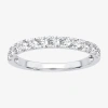 Modern Bride (h-i / Si1-si2) Womens 2mm 3/4 Ct. T.w. Lab Grown White Diamond 10k White Gold Wedding Band In White
