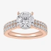 Modern Bride (h-i / Si1-si2) Womens 3 Ct. T.w. Lab Grown White Diamond 10k Or 14k Gold Round Side Stone Engagemen In Gold