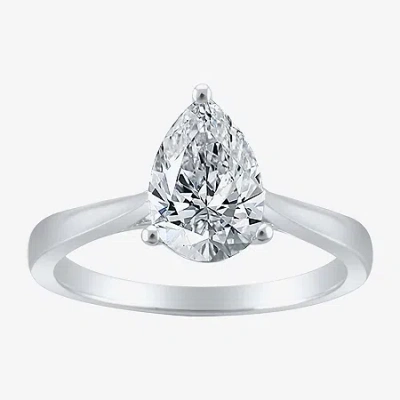 Modern Bride (h-i / Si2) Womens 1 1/2 Ct. Lab-grown White Diamond In 14k Gold Pear Solitaire Engagement Ring