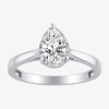 Modern Bride (h-i / Si2) Womens 3/4 Ct. Lab Grown White Diamond 10k White Gold Pear Solitaire Engagement Ring In Transparent