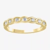 Modern Bride (h / I1) Womens 1/6 Ct. T.w. Lab Grown White Diamond 10k Gold Wedding Band In Transparent
