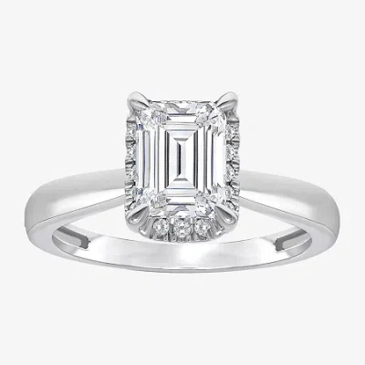Modern Bride (i / I1) Womens 2 1/7 Ct. T.w. Lab Grown White Diamond 14k Gold Halo Engagement Ring