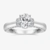 Modern Bride (i / I1) Womens 2 Ct. T.w. Lab Grown White Diamond 10k Gold Or 14k Gold Oval Solitaire Engagement Ri In White