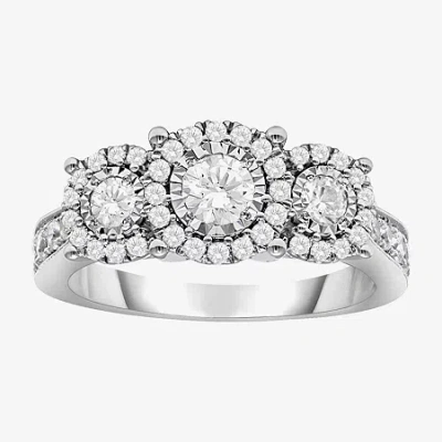 Modern Bride (i / Si2) Love Lives Forever Womens 1 Ct. T.w. Lab Grown White Diamond 10k Or 14k White Gold Round 3 In Brown