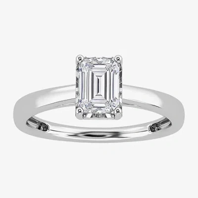 Modern Bride (i / Si2) Womens 1 Ct. Lab Grown White Diamond Sterling Silver Solitaire Engagement Ring
