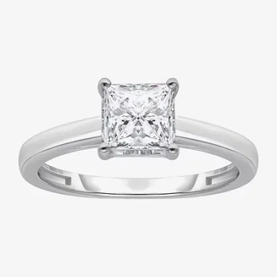 Modern Bride (i / Si2) Womens 1 Ct. Lab Grown White Diamond Sterling Silver Solitaire Engagement Ring