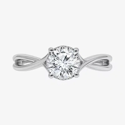 Modern Bride (i / Si2) Womens 1 Ct. T.w. Lab Grown White Diamond Sterling Silver Round Solitaire Engagement Ring