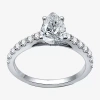Modern Bride (i / Si2) Womens 2 1/2 Ct. T.w. Lab Grown White Diamond 10k White Gold Pear Engagement Ring In White