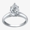 Modern Bride (i / Si2) Womens 2 Ct. Lab-grown White Diamond 14k Gold Pear Solitaire Engagement Ring In White