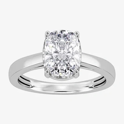Modern Bride (i / Si2) Womens 2 Ct. Lab Grown White Diamond Cushion Solitaire Engagement Ring