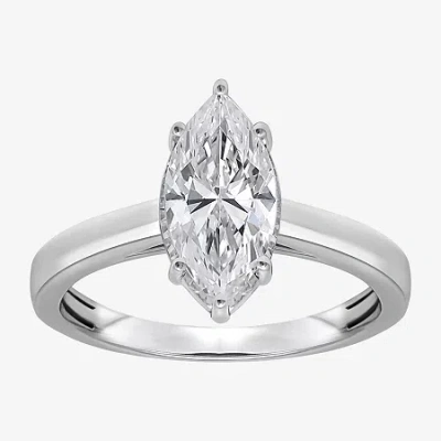 Modern Bride (i / Si2) Womens 2 Ct. Lab Grown White Diamond Marquise Solitaire Engagement Ring In Metallic