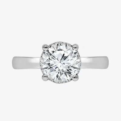 Modern Bride (i / Si2) Womens 2 Ct. T.w. Lab Grown White Diamond 14k Gold Over Silver Round Solitaire Engagement 