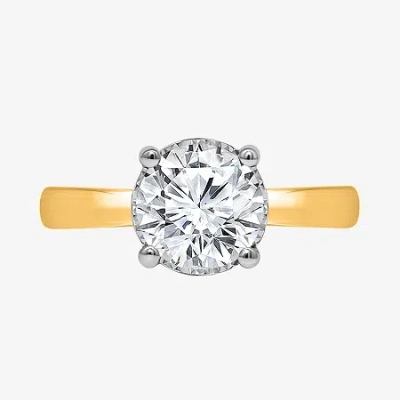 Modern Bride (i / Si2) Womens 2 Ct. T.w. Lab Grown White Diamond 14k Gold Over Silver Round Solitaire Engagement 