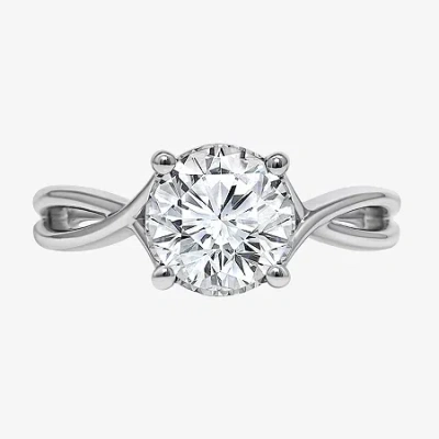 Modern Bride (i / Si2) Womens 2 Ct. T.w. Lab Grown White Diamond Sterling Silver Round Solitaire Engagement Ring